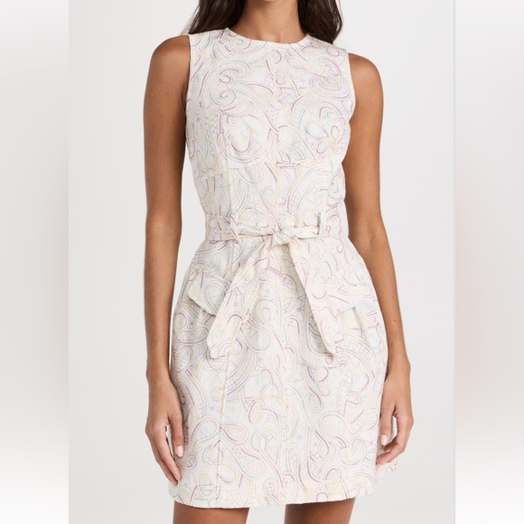 Shoshanna | Zoey Dress | Sleeveless Embroidered Size 10 Petite - Picture 7 of 16